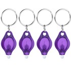 4pc UV Black Light Torch Keychain Flashlight Mini Small Key Ring Torch Detection