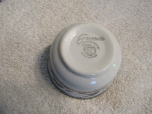 Vintage Empress China Hotel Restaurant Railroad 4" Bowl White Gray Pattern - Picture 4 of 4