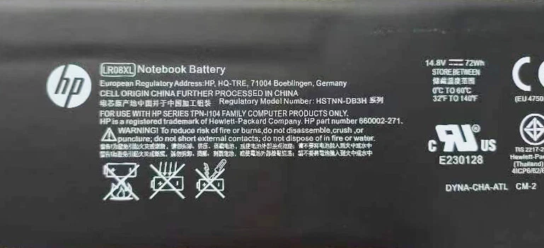 Batería Original LR08 LR08XL para HP ENVY 15-3000 HSTNN-DB3H HSTNN-UB3H 660002-271 Foto 2 de 3