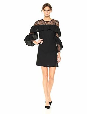 nicole miller long black dress