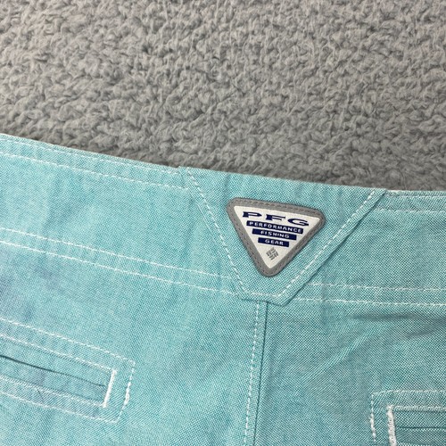 Columbia PFG Shorts Womens Size 16 (meas 37x4) Light Blue Chino w/Tag - Picture 5 of 12