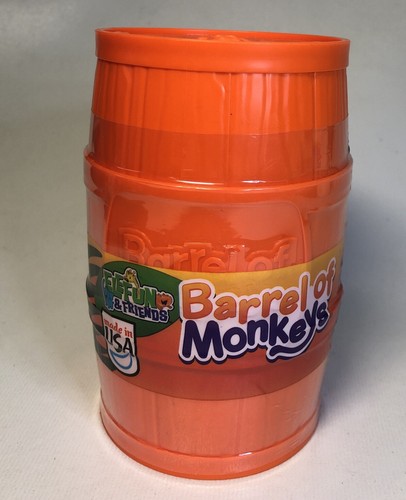 Hasbro Orange Barrel of 10 Monkeys by EleFun & Friends,Made in USA! New Sealed.
