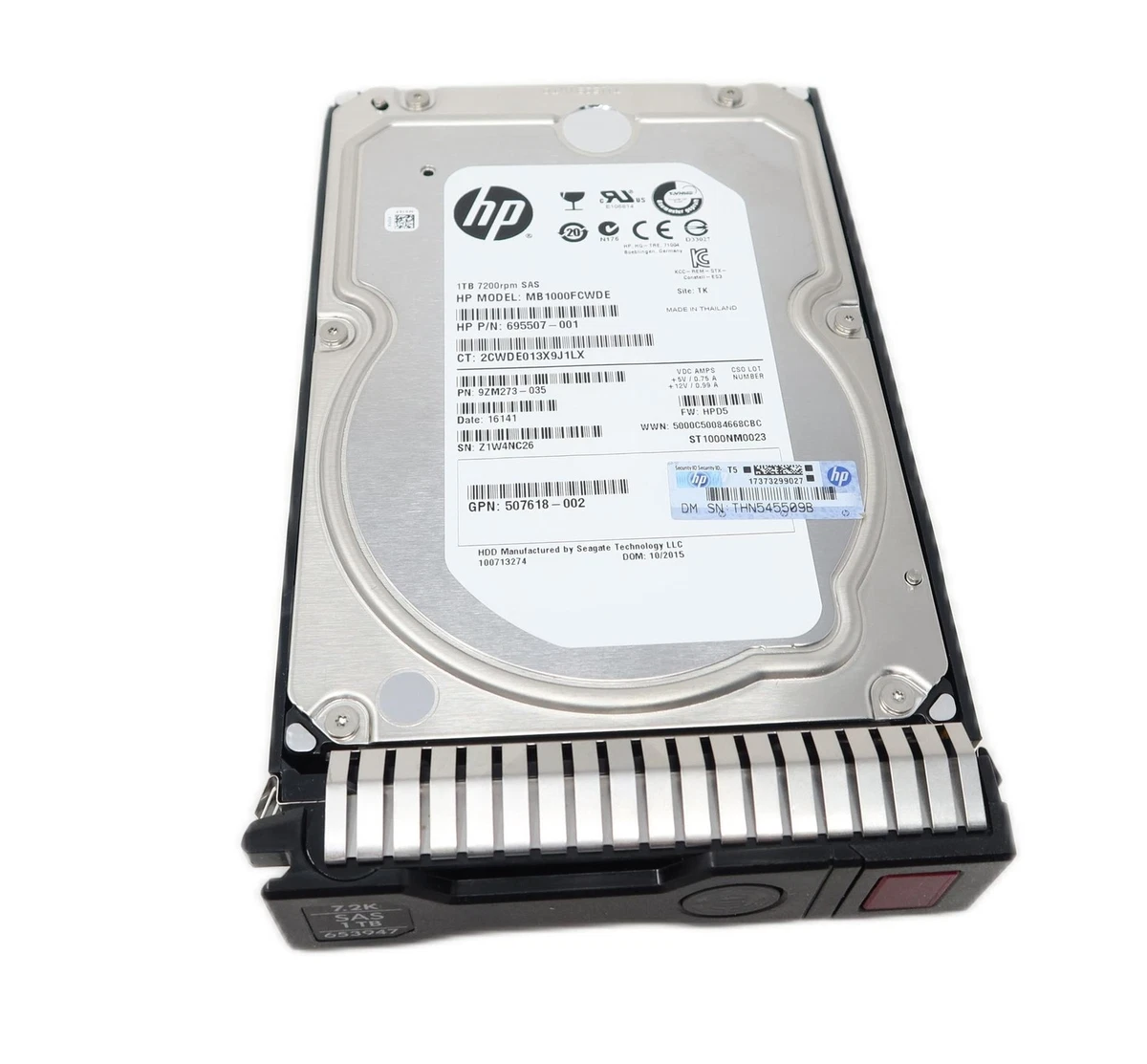 DISCO DURO HP 861691-B21 DE 1TB SATA 3.5 6G 7.2K MDL PARA SERVIDOR