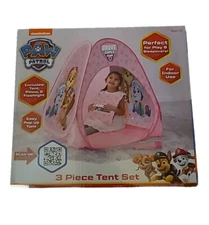 Paw Patrol 3 Piece Tent Set With Pillow And Flashlight For 3+ 