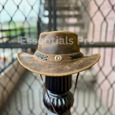 Western Hat with Decorative Band Boho Western Straw Cowboy Hat: Turquoise Beaded Band, Woven  main image 4