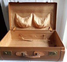 Valigia in fibra Vera FIBRA ADAMS- vintage anni '40/50 Baule da Viaggio