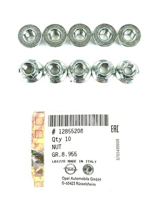 10x Originale Opel SKT Mutter Abgaskrümmer Astra, Combo D, Insignia A - 12855208