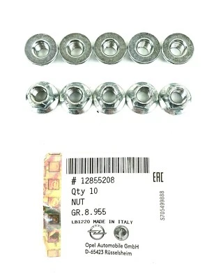 10x Originale Opel SKT Mutter Abgaskrümmer Astra, Combo D, Insignia A - 12855208 - Bild 1 von 3