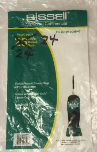 NEW Bissell U8000-PK24 24 Upright Vacuum Cleaner Bags - Fits Upright BGU8000