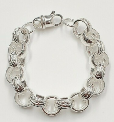 Sterling Silver Belcher Bracelet- Heavy 
