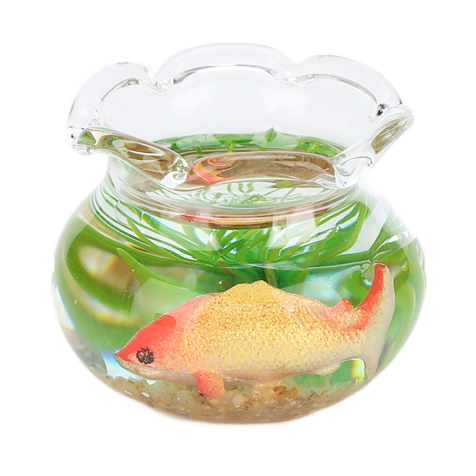 HT1 4pcs 112 Scale Miniature Glass Goldfish Bowl DIY Fish Bowl Glass