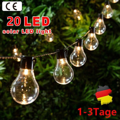 LED Solar String Lights Outdoor Lamp Light Bulbs Lighting Balcony Garden Decor.. - Picture 14 of 15