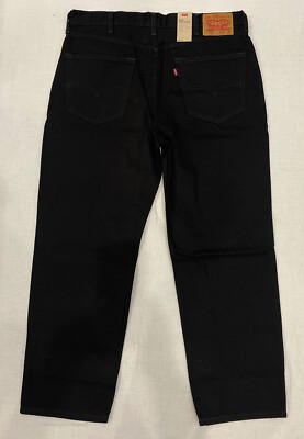 LEVI’S 550 w38l30 black denim Levis 550 Relaxed Denim Mens Jeans 38X30 Black #0260 W38L30