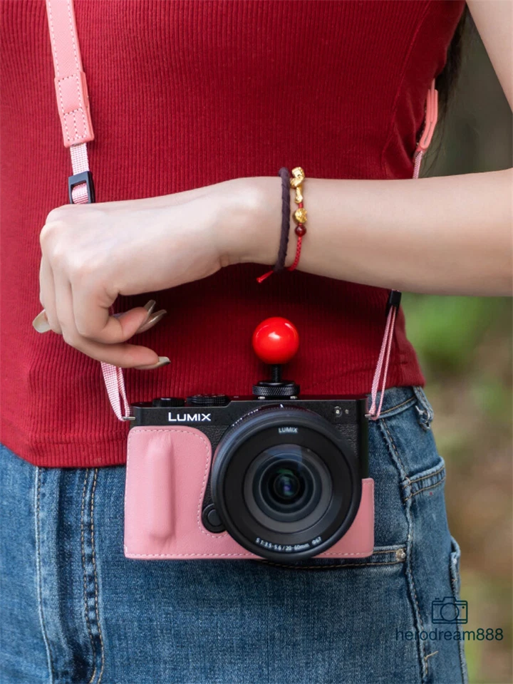 Genuine Leather Half Case For Panasonic S9 Camera Retro Cover Handmade Insert  - Image 2 of 4