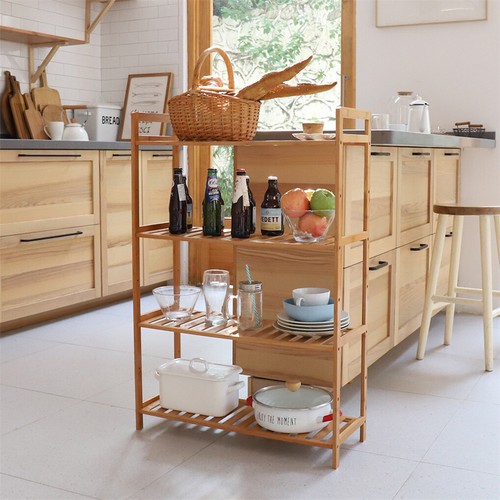 Large Bamboo Plant Stand Bookshelf Storage Organizer Shelves Shoe Rack 4 Tiers - Picture 8 of 12