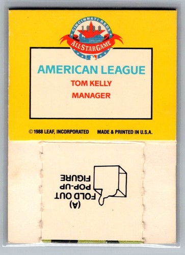 1988 Donruss Pop-Up Tom Kelly - Picture 2 of 2