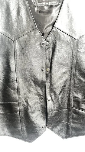 Leather Vest  Men’s Wild Wear 100%  Black XXL image 5