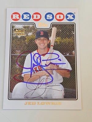2008 Topps JED LOWRIE Red Sox In-Person Signed  AUTO Autograph