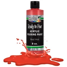 Pouring Masters Hot Tamale Red 8-Ounce Bottle of Water-Based Acrylic Paint