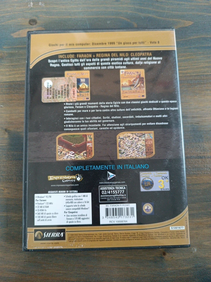 VIDEOGIOCO PC CD ROM FARAON GOLD SIERRA 2 GIOCHI -Q34 - Immagine 2 di 3