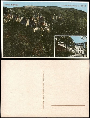 .Sachsen Großer Winterberg mit Hotel i.d. Sächsischen Schweiz 1930