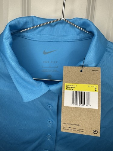Nike Golf Dri-Fit Women's Victory Short Sleeve Polo Blue DH2309-416 Size: S $58 - Picture 3 of 3