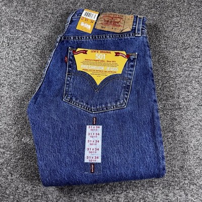Vintage Levis 501xx Jeans Mens 31x34 Pre Shrunk Button Fly Fits 30x33 Deadstock