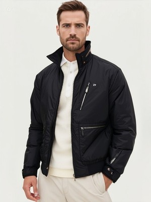 Peak Performance Mens Jacket Black M Full Zip Waterproof Walking Hood Pockets