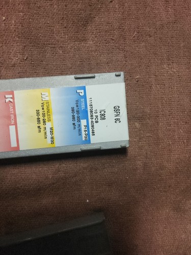 Insertos de carburo Iscar GSFN 6C IC908 - CANTIDAD: 14 - Imagen 3 de 3