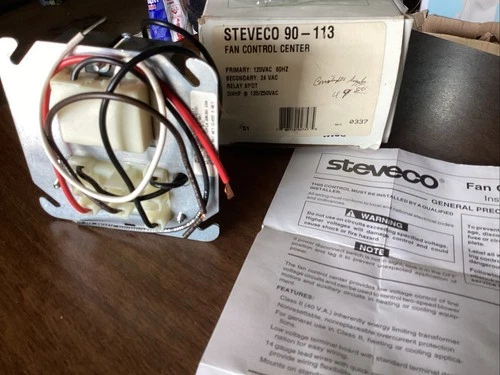 Steveco 90-113 Fan Control Center 120Vac 60Hrz New In Box