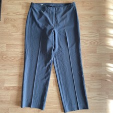 St. John Gray Grey High Waist Wide Leg Career Trouser Pants Women's 10