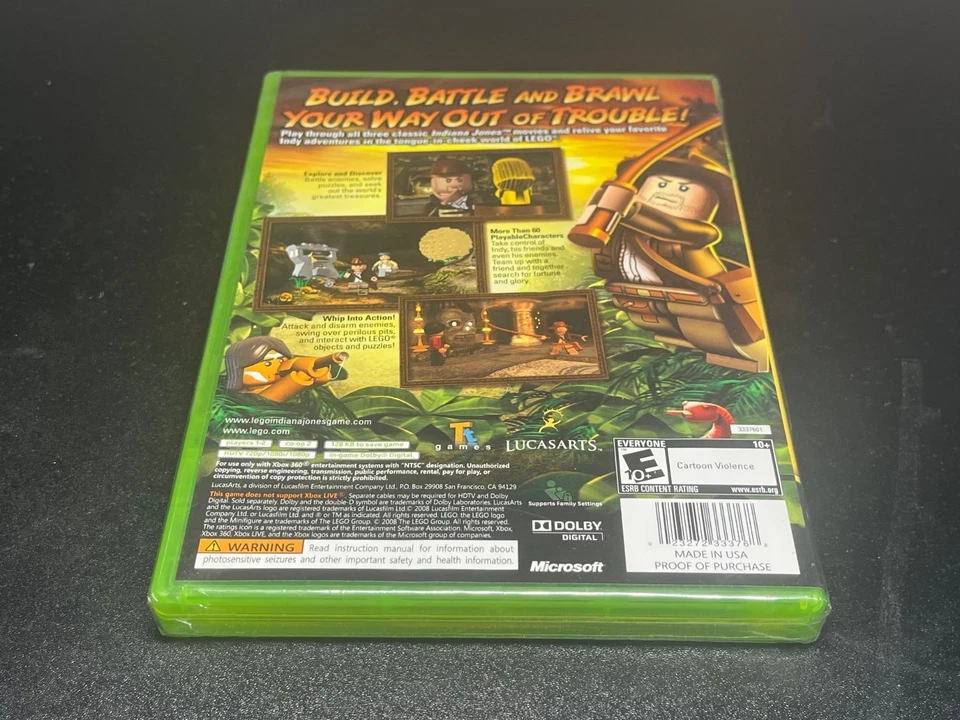 Lego Indiana Jones the Original Adventures - White Label -Xbox 360 New Sealed - Image 2 of 2