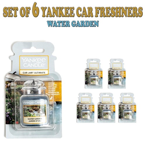 WATER GARDEN Yankee Candle Ultimate Barattolo Auto Profumo Set di 6 Mini Deodoranti Auto - Foto 1 di 2
