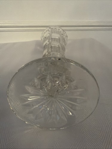 Vintage Echt Bleikristall Kristall Vase mit Fuß Knospe 8" Germany eingestellt - Bild 12 von 18