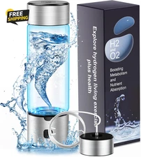 Hydrogen Water Bottle, 2025 SPE/PEM Technology 3Min to 2200PPB Hydrogen Water
