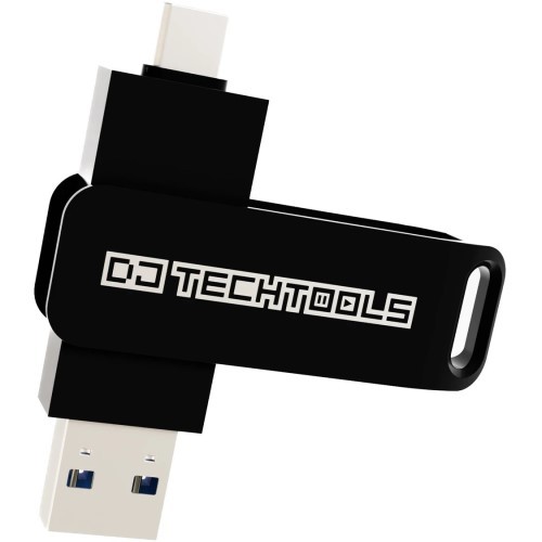 DJ-Tech Tools Chroma Drive USB A + USB C флешка 256 ГБ Черный | Серебристый