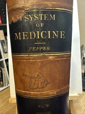 1886 System Of Practical Medicine Vol 5 The Nervous System Pepper Leather Spine