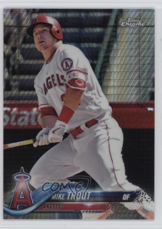 2018 Topps Chrome Prism Refractor Mike Trout #100