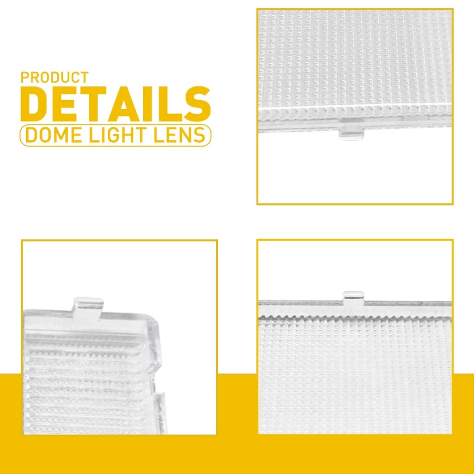 For Chevy GMC 1988-1998 Pickup Truck 3PCS/Set Map Dome Light Lens Clear Cover - Image 3 of 4
