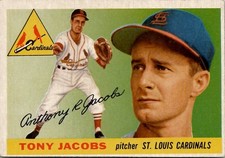 1955 Topps TONY JACOBS St. Louis Cardinals #183 EX+ Condition *SET BREAK*