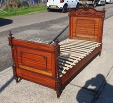 ANTIQUE VICTORIAN ORNATE FRENCH SINGLE BED FRAME           DELIVERY AVAILABLE