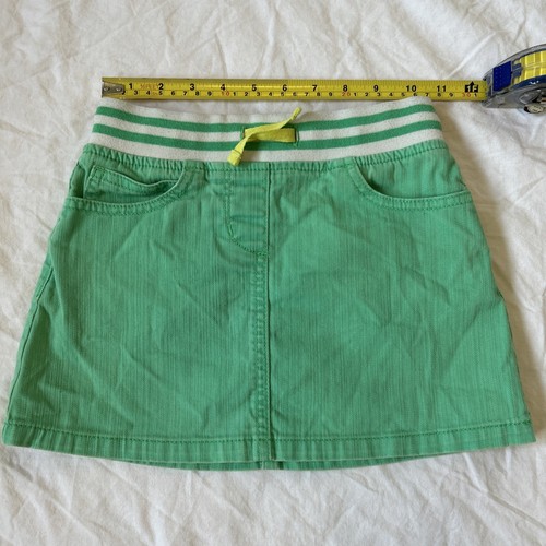 Mini Boden Girls Green Mini Skirt Heart Pocket Skirt Summer Fun Sz 5-6 - Picture 7 of 7