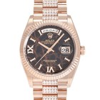Rolex Day Date 128235 Rose Gold 360mm Brown Dial Automatic Wristwatch YKW017