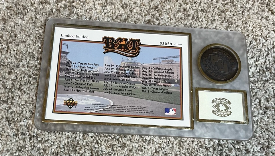 1993 Upper Deck Heroes of Baseball  Reggie Jackson Baltimore All Star  Game - Image 2 of 4