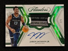 2024-25 Flawless Jaren Jackson Jr. Laundry Tag Patch Auto #3/5! Game Worn!