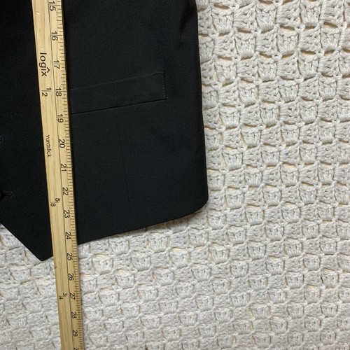 JF J. Ferrar Men’s Sz M Vest Black Gray Slim Fit Wedding Prom Bachelor Best Man - Picture 6 of 7