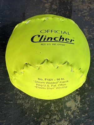 DeBeer Official Clincher F16Y 16'' Softball Yellow Steam Welded Kapok