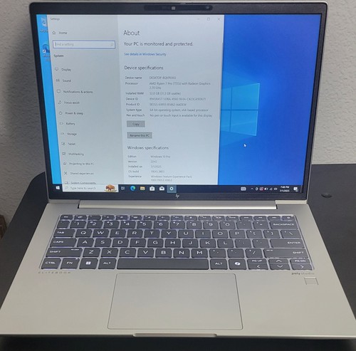 HP EliteBook 645 G11 14" FHD+ RYZEN 7 Pro 7735U 512GB SSD 32GB W10P Wifi Backlit - Picture 2 of 2