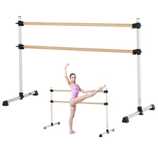 VEVOR 6Ft Ballet Barre Freestanding Portable Fitness Dance Bar Height Adjustable