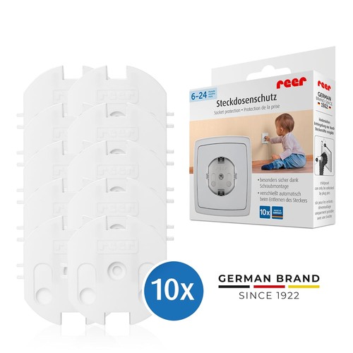 Reer Protezione Presa Avvitabile, 10 Pezzi, Bianco, l'originale dell'inventore, 32 - Foto 3 di 8